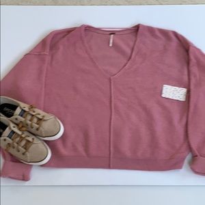 Free People NWT pretty pink spring sweater!